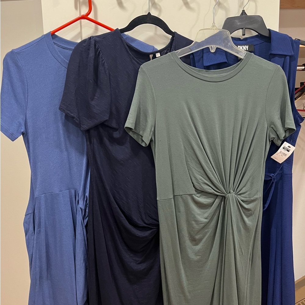 Bundle of 4 flattering wrap dresses.